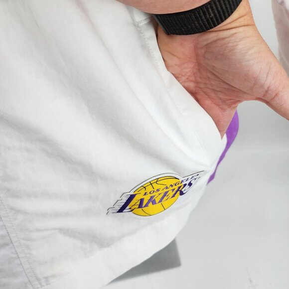 Nike Ambush LA Lakers Womens Small Oversized Hooded Jacket Purple Gold - Picture 9 of 14